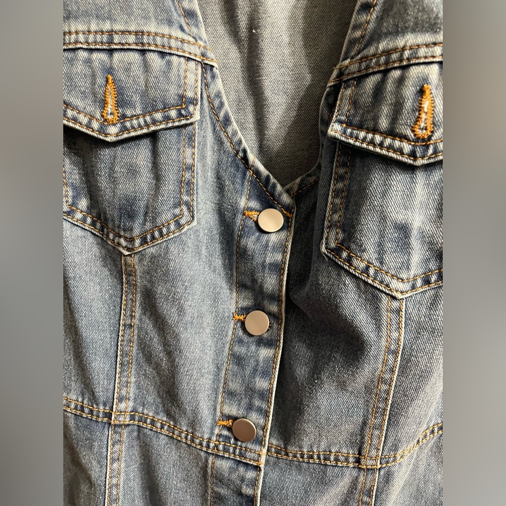 Denim Button-Down Dress - Picture 3 of 5